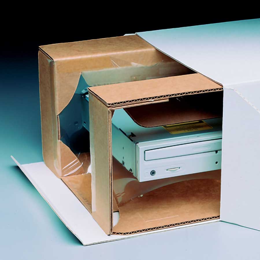 Suspension and retention packaging using Korrvu technology