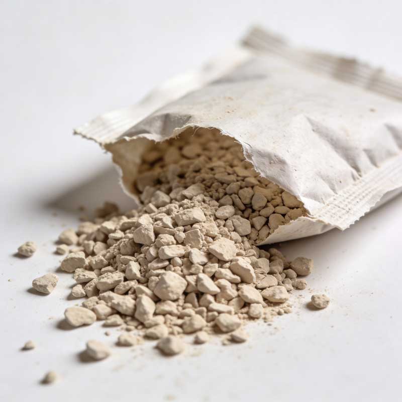 Clay desiccant bags used for cargo moisture control in shipping containers